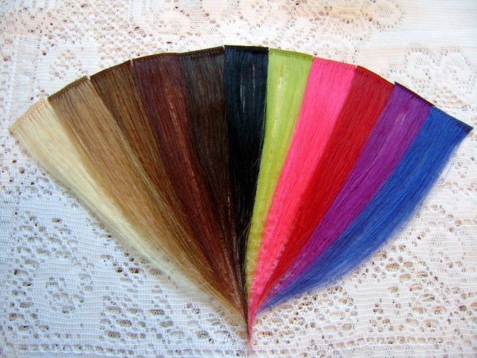 Lot/Set HUMAN HAIR Clip In Extension Pieces CHOOSE COLOR 8 