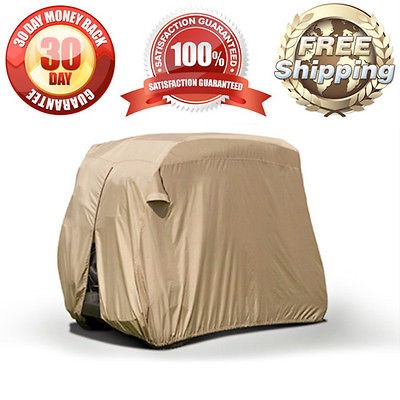   BEIGE STORAGE COVER FITS MOST 2 SEATER EZ GO CLUB CART YAMAHA CART