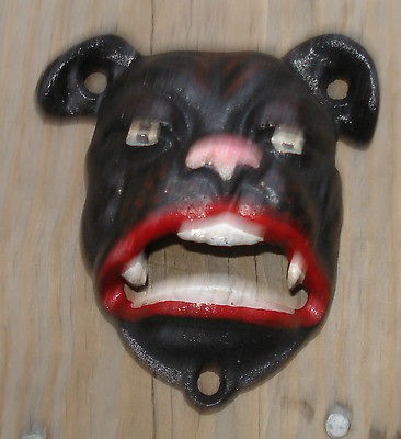 VINTAGE CAST IRON BULLDOG OPENER, BARWARE, BOTTLE OPENER BULL DOG