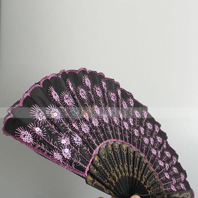 black lace fan in Clothing, 