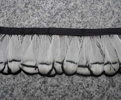 Lady mysterious eather fringe white feather 1 yard trim