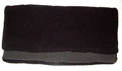 30x30 NON SLIP Heavy Double Fleece Saddle Pad   BLACK