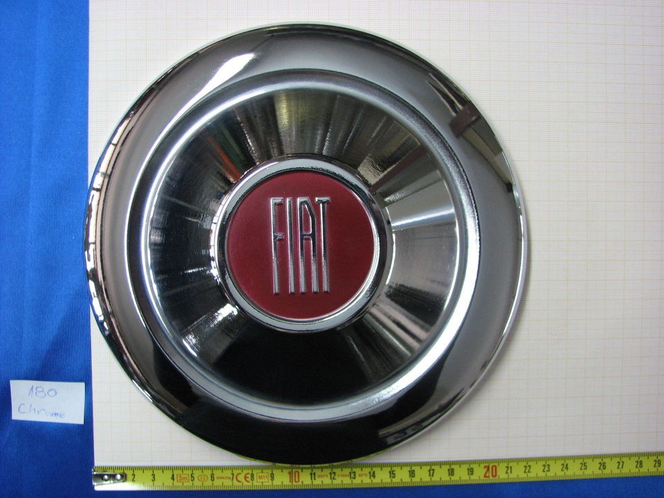 FIAT Original Chrome Hub Cap New   NOS # 180 (Fits 1959 Fiat 1100)