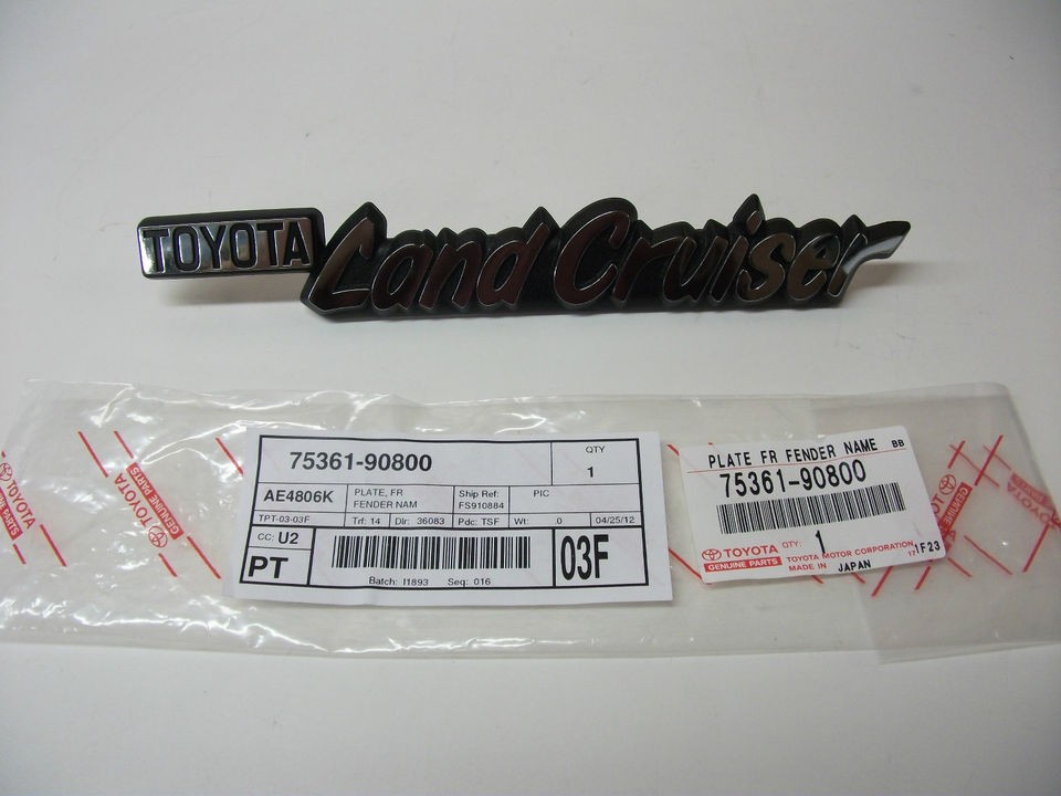 81 82 83 84 TOYOTA FJ40 BJ40 FENDER LAND CRUISER EMBLEM OEM 75361 