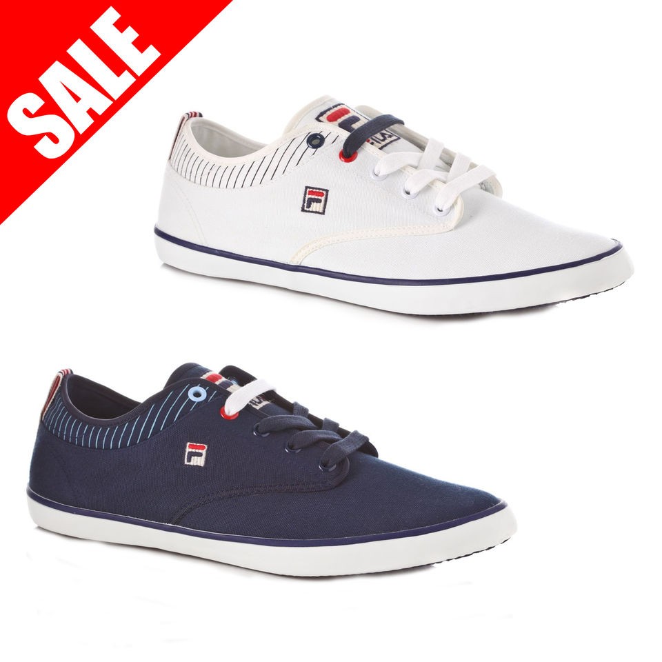 FILA Vespino Mens Vintage Retro Canvas Plimsoll Trainer   RRP £40