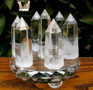 Newly listed 7 CLEAR PHANTOM QUARTZ POINT   Crystal Healing+ base