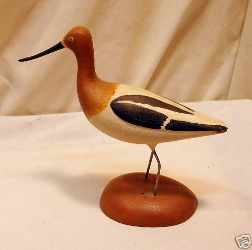 Avocet Shorebird Decoy by Unknown Maker