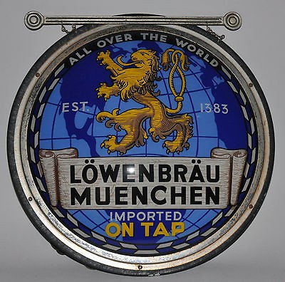 LOWENBRAU MUENCHEN BEER REVERSE GLASS LIGHT