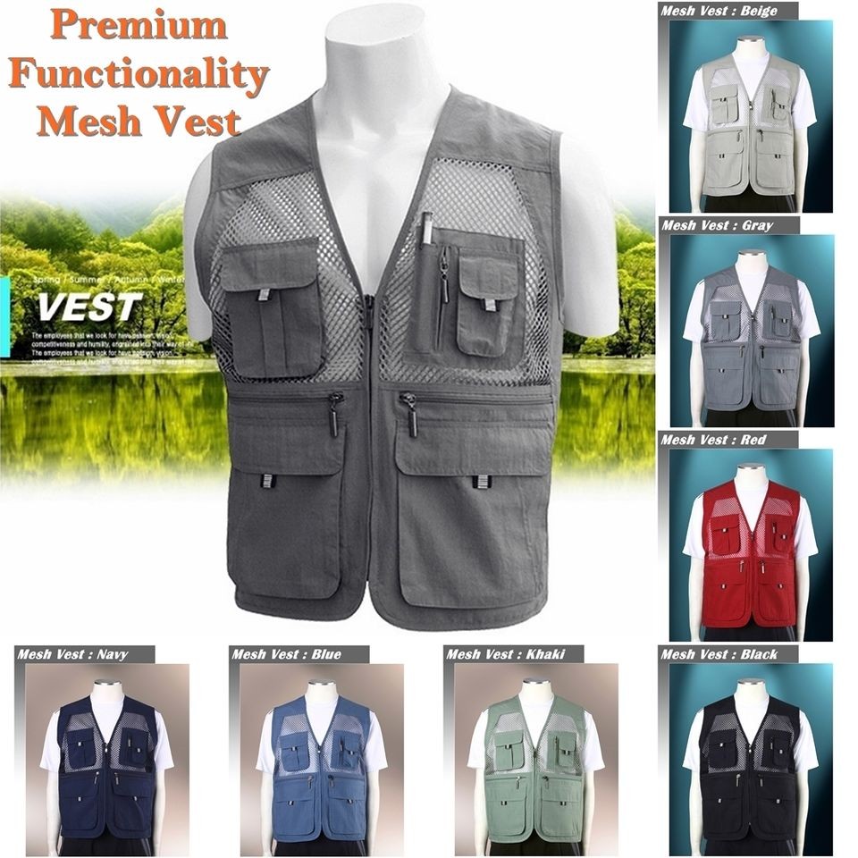 New Mesh Vest Fishing Hunting Climbing Travel Jacket Outdoor Life 