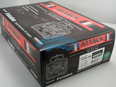 Futaba AM 4 Channel ATTACK 4VWD Controller Set R/C 1/14 Tractor Truck 