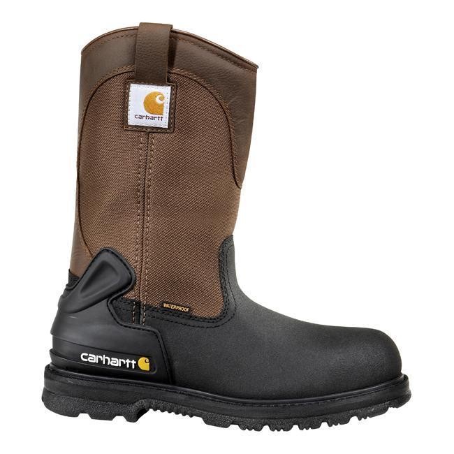 MENS CARHARTT BROWN & BLACK11 MUD WELLINGTON 400G WP (work boots 