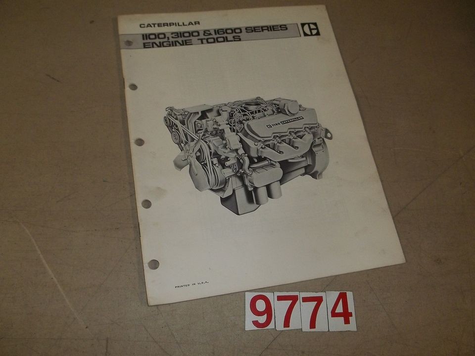 Caterpillar Engine Tools Catalog 1100 3100 1600 Series Specialty Tool 