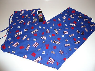 NWT NFL TEAM APPAREL NEW YORK GIANTS FOOTBALL PAJAMA PANTS MENS 2XL 