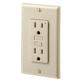 GFI GFCI OUTLET 15 AMP 120 VOLT ALMOND ONLY 10 PACK