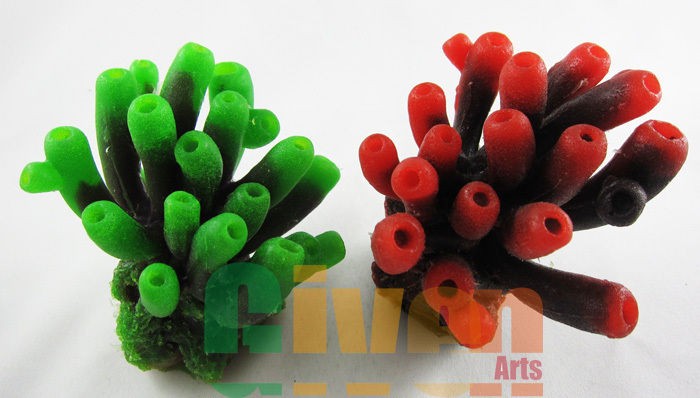 Aquarium Fish Tank Silicone Sea Anemone Artificial Coral Ornament 