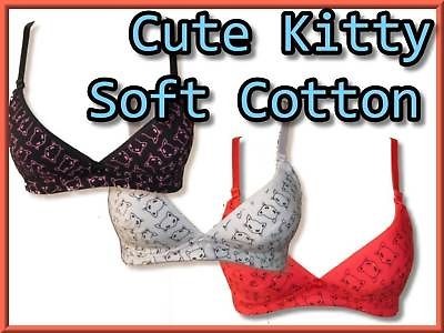 NWT Comfort CLASSIC COTTON Wire Free Teen BRA   Kitt