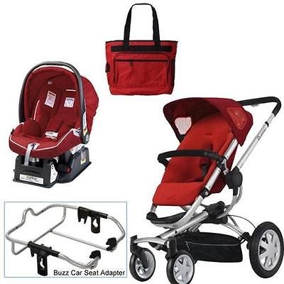   Red Buzz 4 Travel System w/Peg Perego Geranium Red Car Seat & Bag