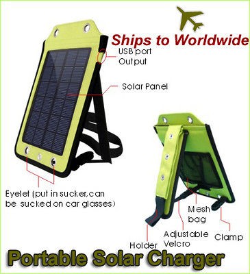 For Mobile Phone GPS  MP4 Car Carring ★Portable USB Solar Panel 