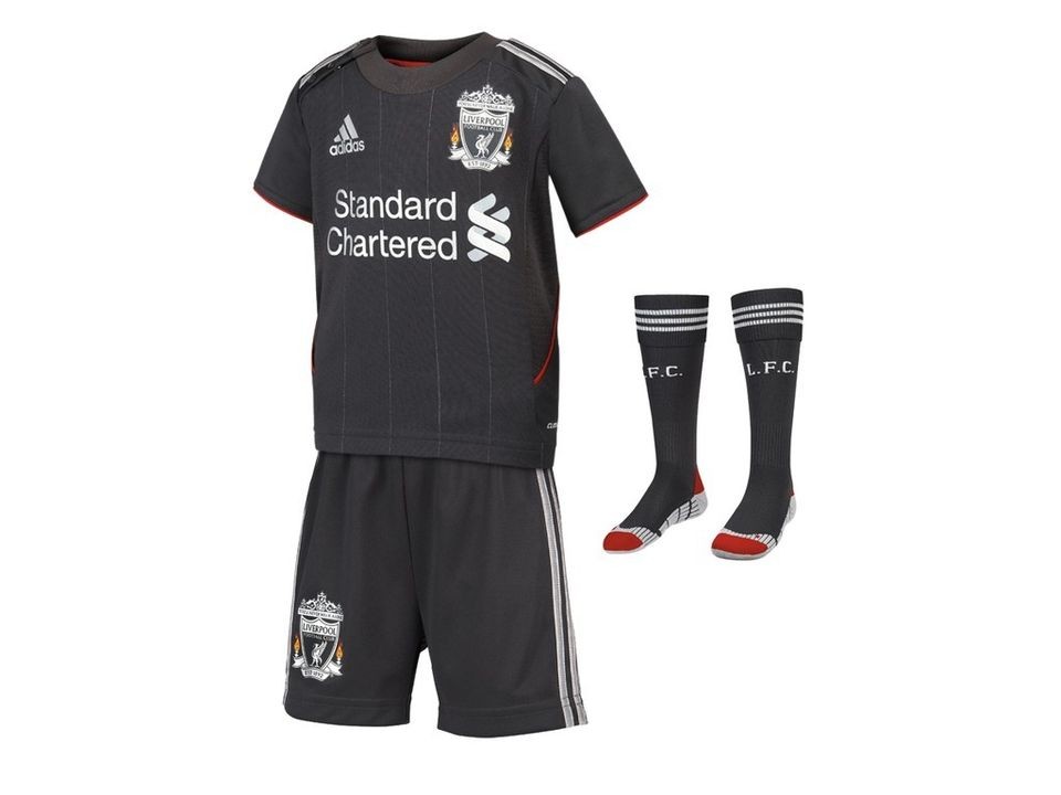   LIVERPOOL FULL AWAY KIT SHIRT SHORTS+SOCKS FOOTBALL SOCCER BNWT LFC