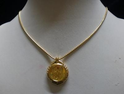 Franklin Mint Solid Gold Eagle Necklace Gilroy Roberts