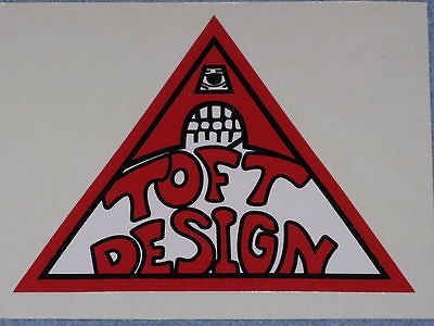 RARE TOFT DESIGN SKATEBOARD VINYL STICKER DECAL OLD SCHOOL SIMS G&S