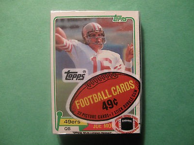 1981 Topps Football Cello Pack Joe Montana Rookie on Top Unopened RARE 