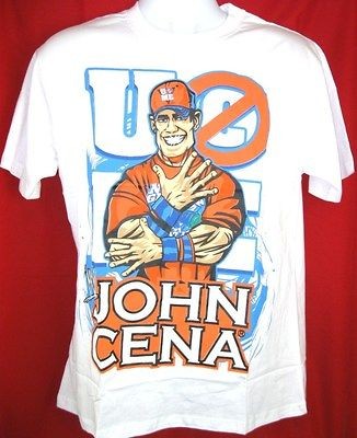 John Cena U Cant See Me Cartoon White WWE T shirt