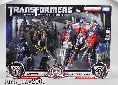 Takara Transformers 3 Movie DOTM Jetfire & Optimus Prime LEADER CLASS 