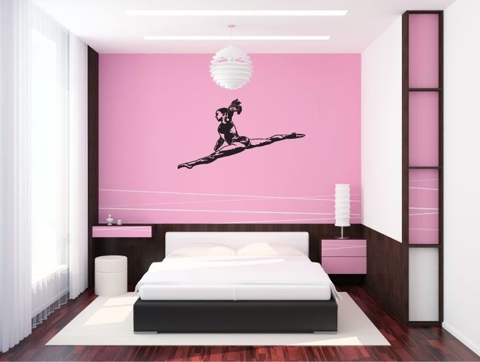 Womens gymnastics Huge Wall Vinyl Decal,Olympics,leotard,mat,wristband 