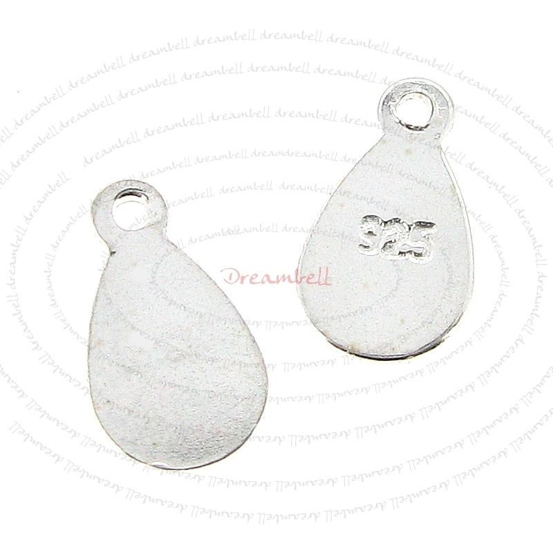 Sterling Silver TAG 925 Hallmark Stamp Dangle Bead