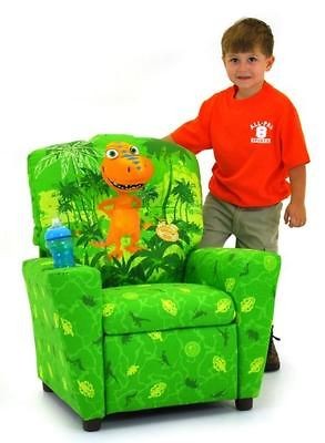 Kidz World ~ Childrens Recliner ~ DINOSAUR TRAIN Green ~ ages 3 7 