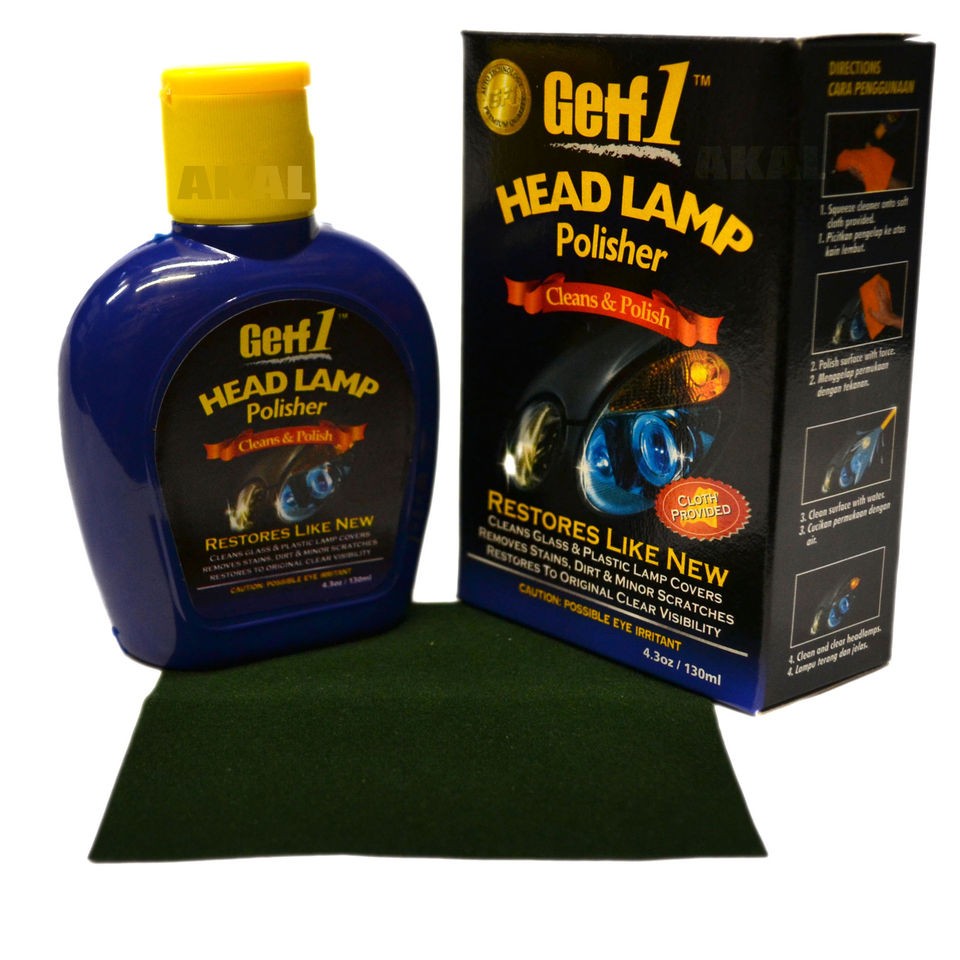   Headlight Restorer Renovator KIt Repairs Dull & Yellow Haze Lenses