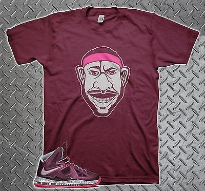 Lebron 10 Fireberry Crown Jewel HEAD T Shirt Jade X Nike Jordan 