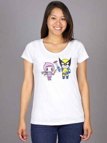 Tokidoki Wolverine Grilled T Shirt Tee Marvel Comics LADIES NWT 