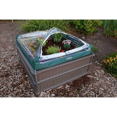   Raised Garden Bed Kits 4x4ft Stackable Greenhouse Top Enclosure