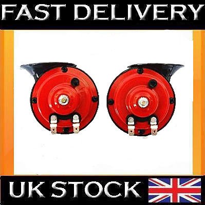 12V SNAIL AIR HORN SET FOR CARS TRUCKS VANS DUAL TONE EASY TO FIT