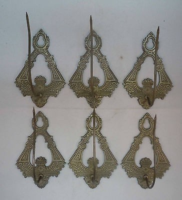 Group of Six (6) Antique Victorian Cast Iron Wall Paper/Receipt Spike