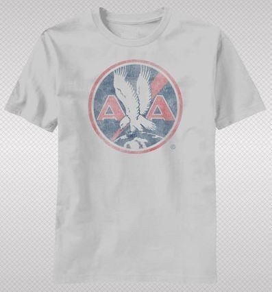 NEW American Airlines Eagle Logo Vintage Faded Look Emblem Adult T 
