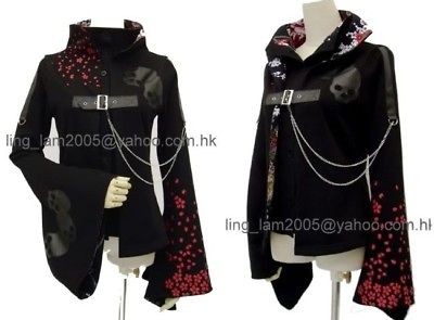 Visual Punk kimono skull pattern JACKET blazer RB Sz M