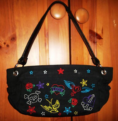   Saints & Sailors☆★ Black Stitch TATTOO HANDBAG ~ Emo Goth Punk