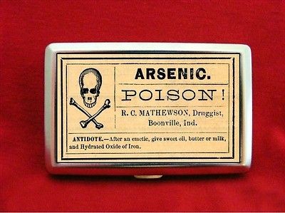 ARSENIC POISON VINTAGE LABEL CIGARETTE ID IPOD CASE