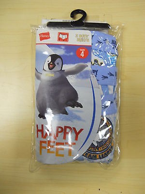 HANES HAPPY FEET BOYS BRIEFS SIZE 4