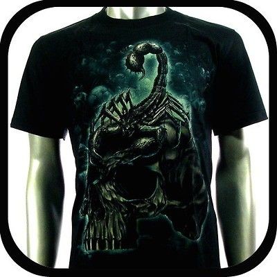 Rock Eagle T Shirt Biker Indie Tattoo RE98 Sz L Graffiti Skull Glow In 