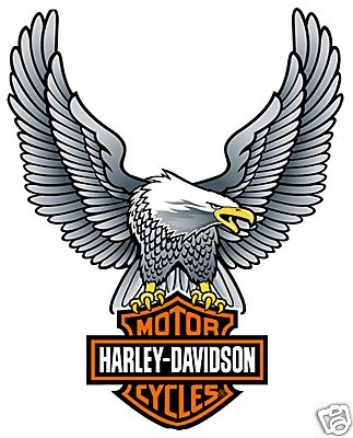 silver harley davidson decals