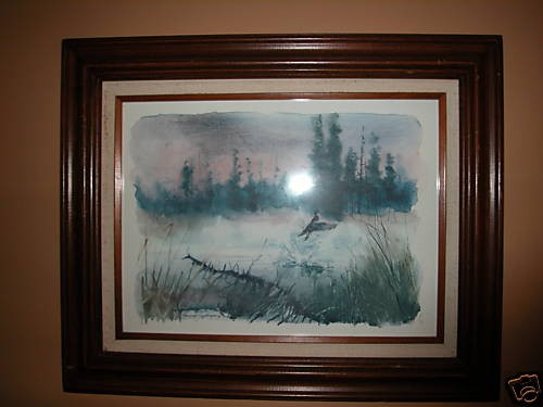 Mallard in Flight   Watercolor Duck Painting