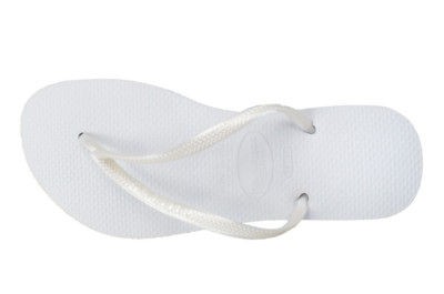 New Havaianas Slim Womens Flip Flops White All Sizes