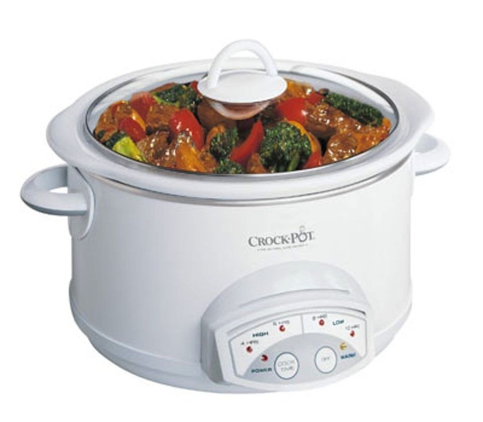 Crock Pot 38501 W 5 Quart Round Smart Pot Slow Cooker White   2 DAY 