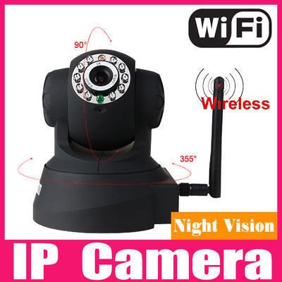 IP CAMERA CMOS LED IR WEBCAM ALARM WIFI WIRELESS P/T WANSCAM HOME 