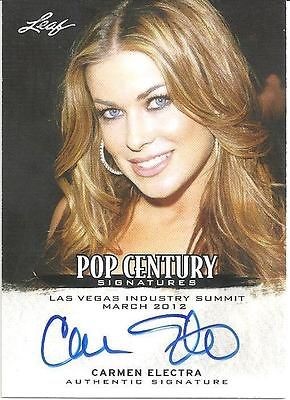 CARMEN ELECTRA 2012 Leaf Pop Century AUTOGRAPH SP Auto