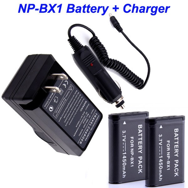 NP BX1 Battery x2 + Charger for Sony DSC RX100 HDR AS10 HDR AS15 